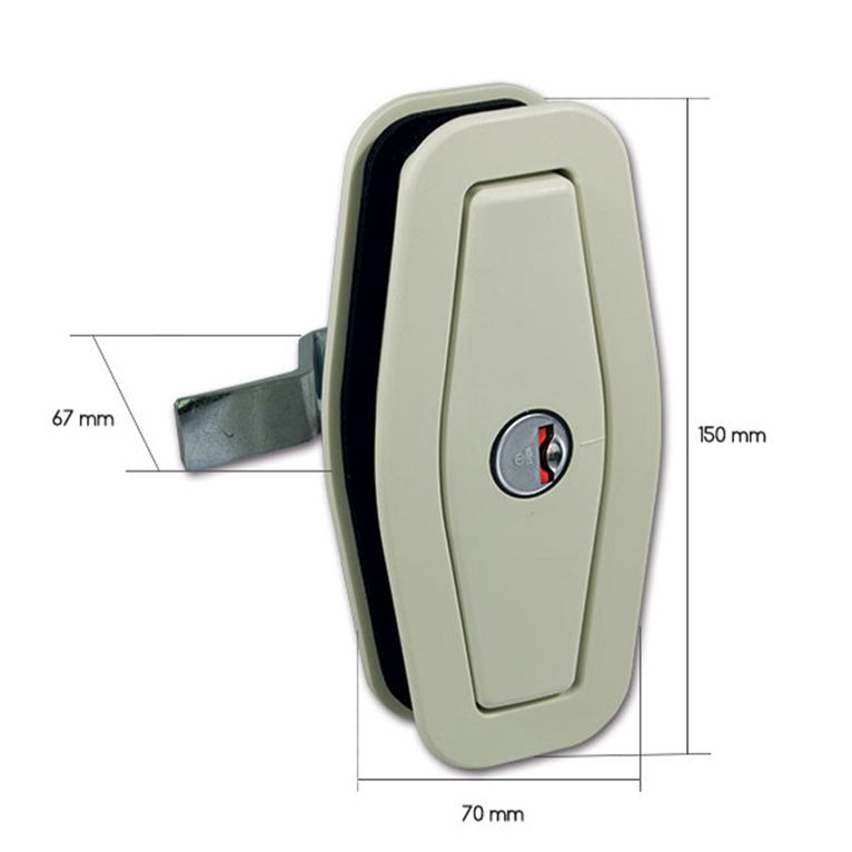 serratura salino fiat - cilindretto e chiavi - bianco