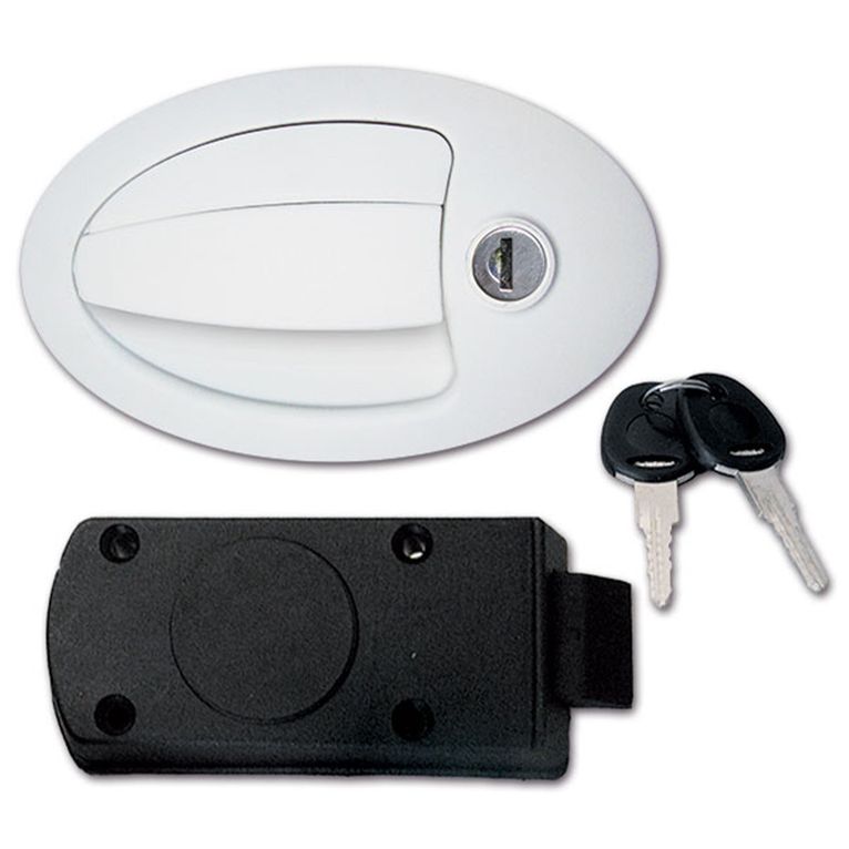 serratura ovale grande completa