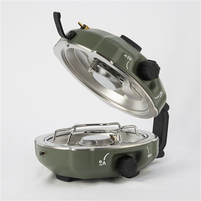 fornello a cartuccia pieghevole flap'n'cook 2 verde