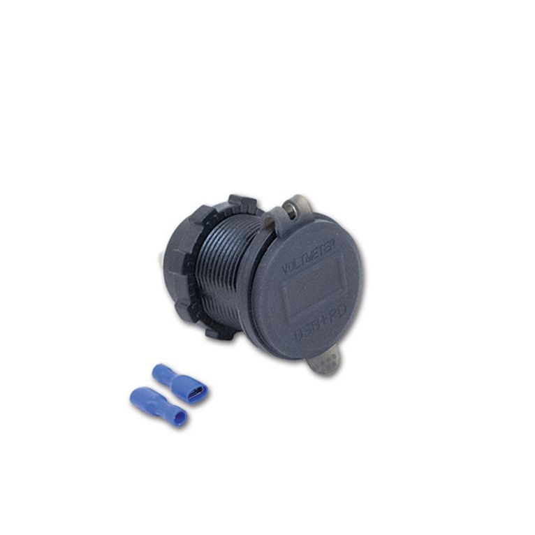 presa usb • interruttore e display • 12/24 v