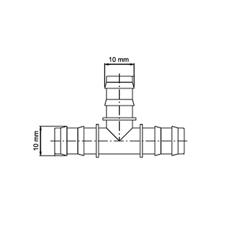 manicotto a t • ø 10 mm