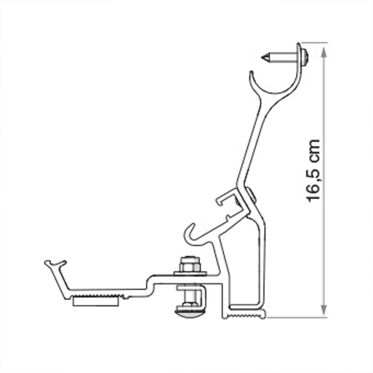kit roof rail ducato extra 16,5 cm
