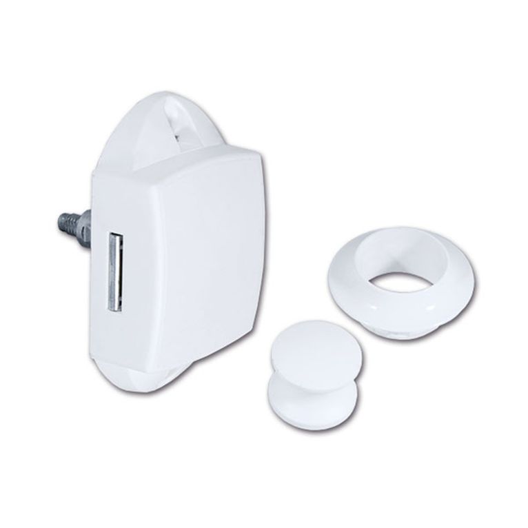 kit push-lock - pulsante e rosetta - bianco
