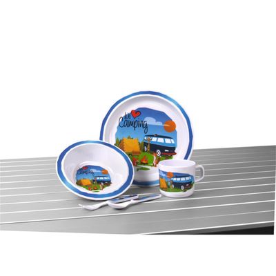Set stoviglie bambini WE LOVE CAMPING 5 pz melamina