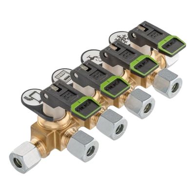 BLOCCO VALVOLE DA 4 A LEVA 8 MM GK4NC-8