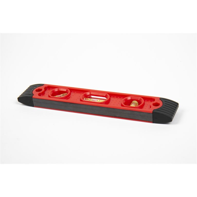 livella con barra magnetica in plastica rossa - carbest