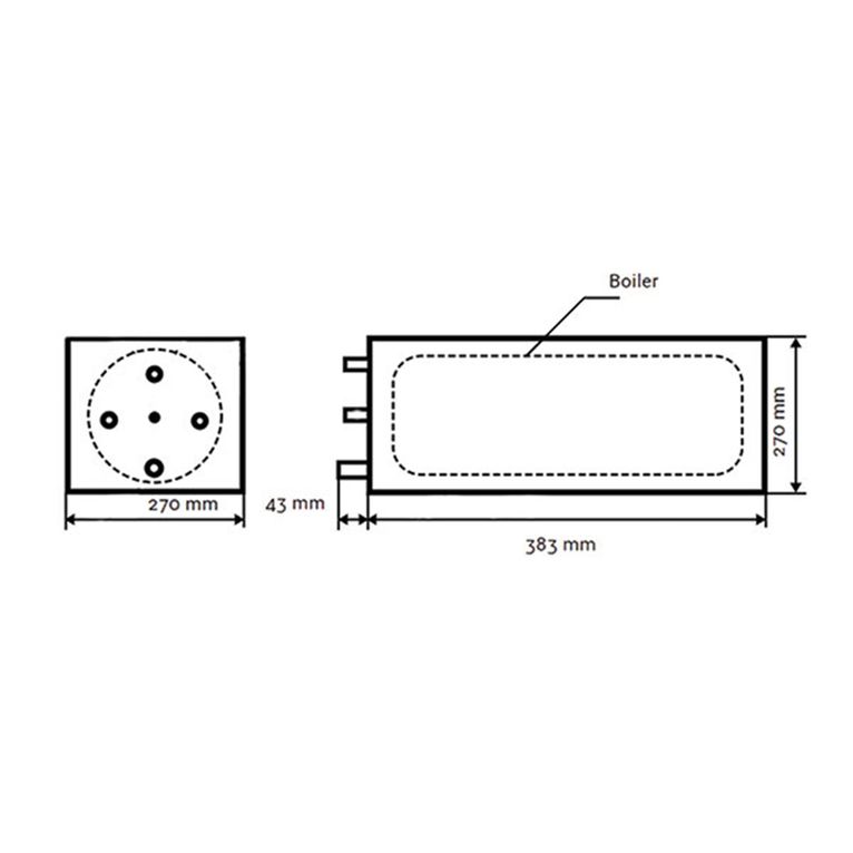 boiler nautico scambiatore di calore • 9 l