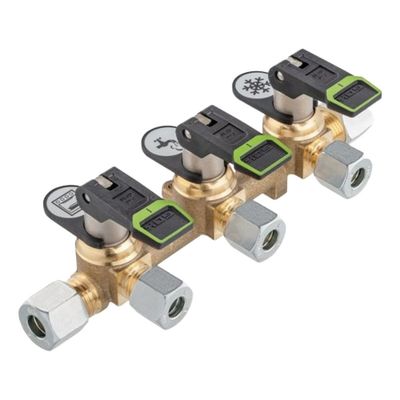 BLOCCO VALVOLE DA 3 A LEVA 10 MM GK3NL-10