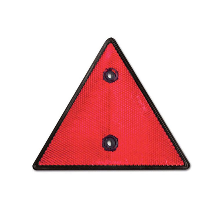 catadiottro triangolare - 2 fori - fissaggio vite