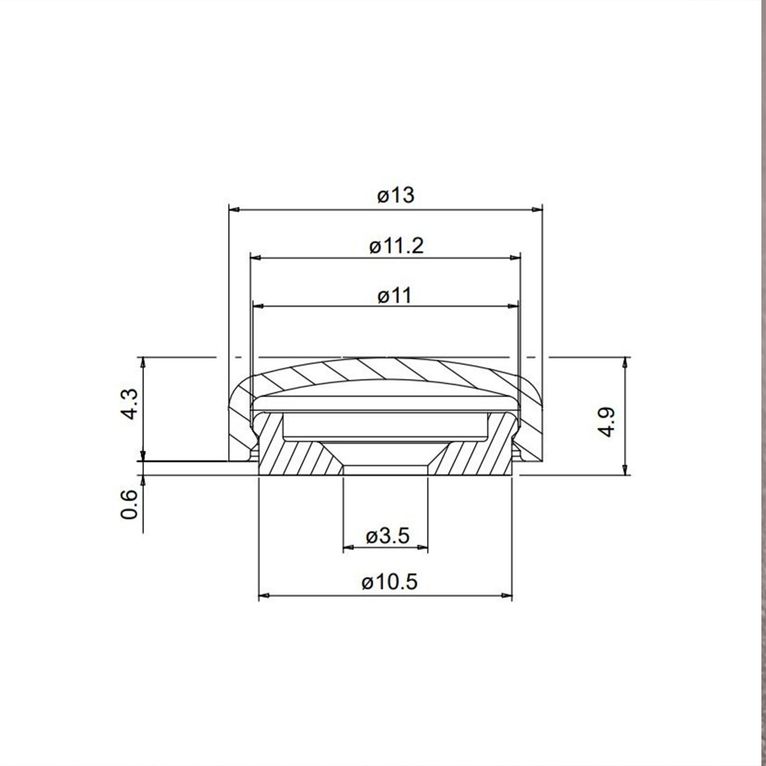 tappo coprivite ø 11 mm noce 4 pz