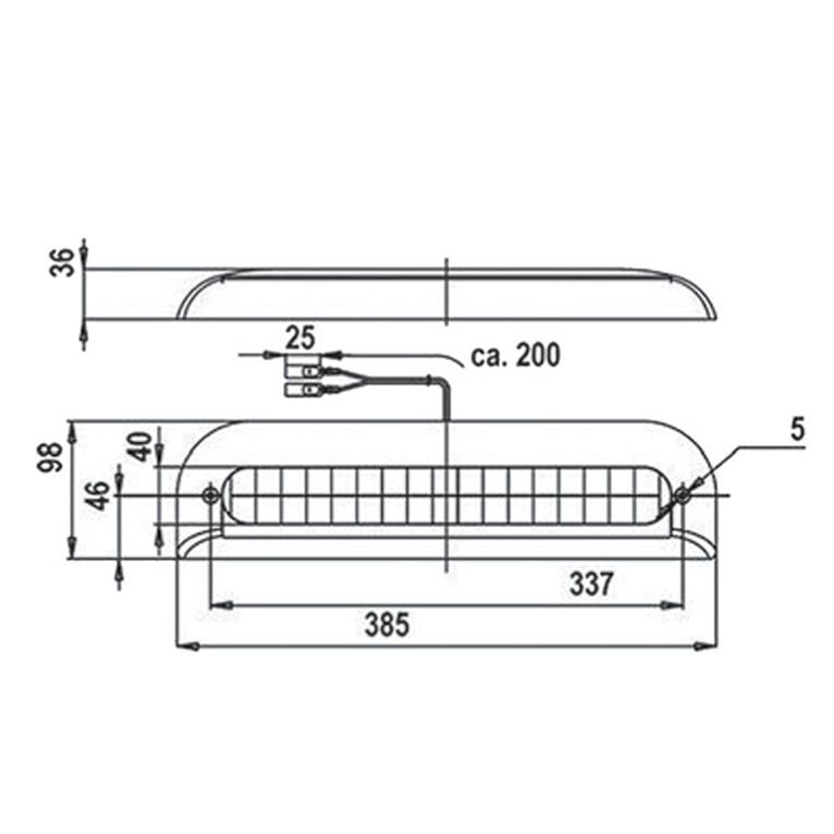 zhbl 03/12v 4,5w fanale terzo stop 32 led