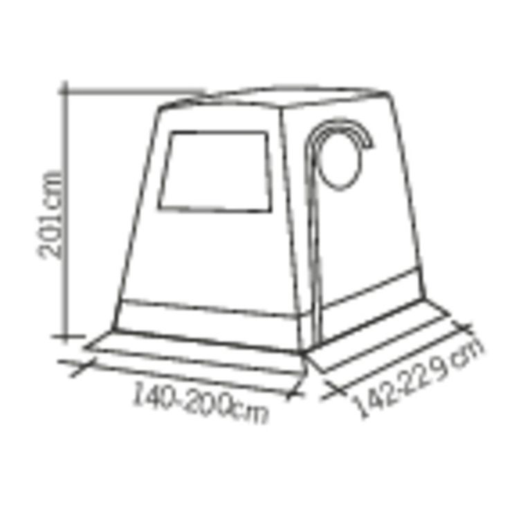 tenda posteriore trapez toyota hiace - reimo tent