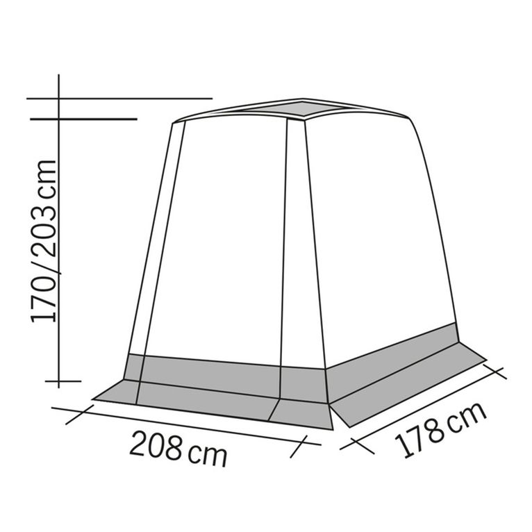 tenda posteriore trapez caddy 208x178 cm - reimo tent