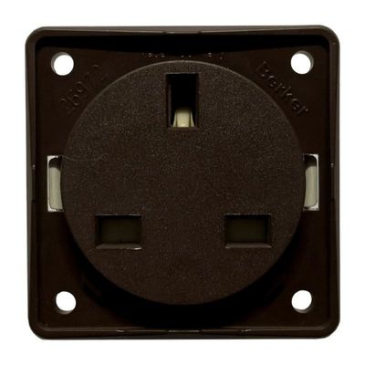 BMP22B/M PRESA BERKER 230V 10A INGLESE MARRONE - CBE