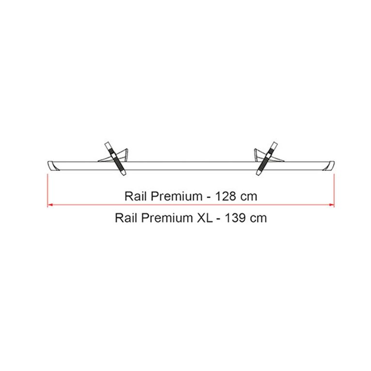 rail premium xl black – binario portabici xl in allumini
