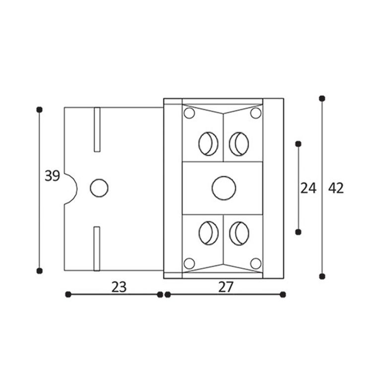 fissamobile 4 fori - marrone