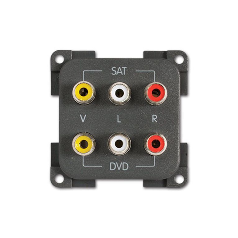 modulo da 6 prese rca • grigio