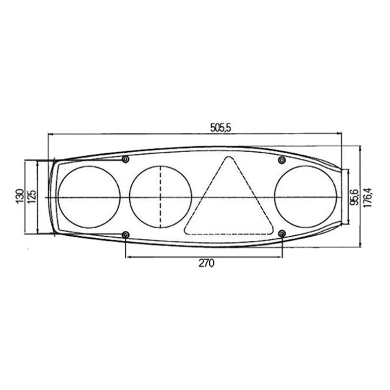 fanale caraluna ii per motrice - destro